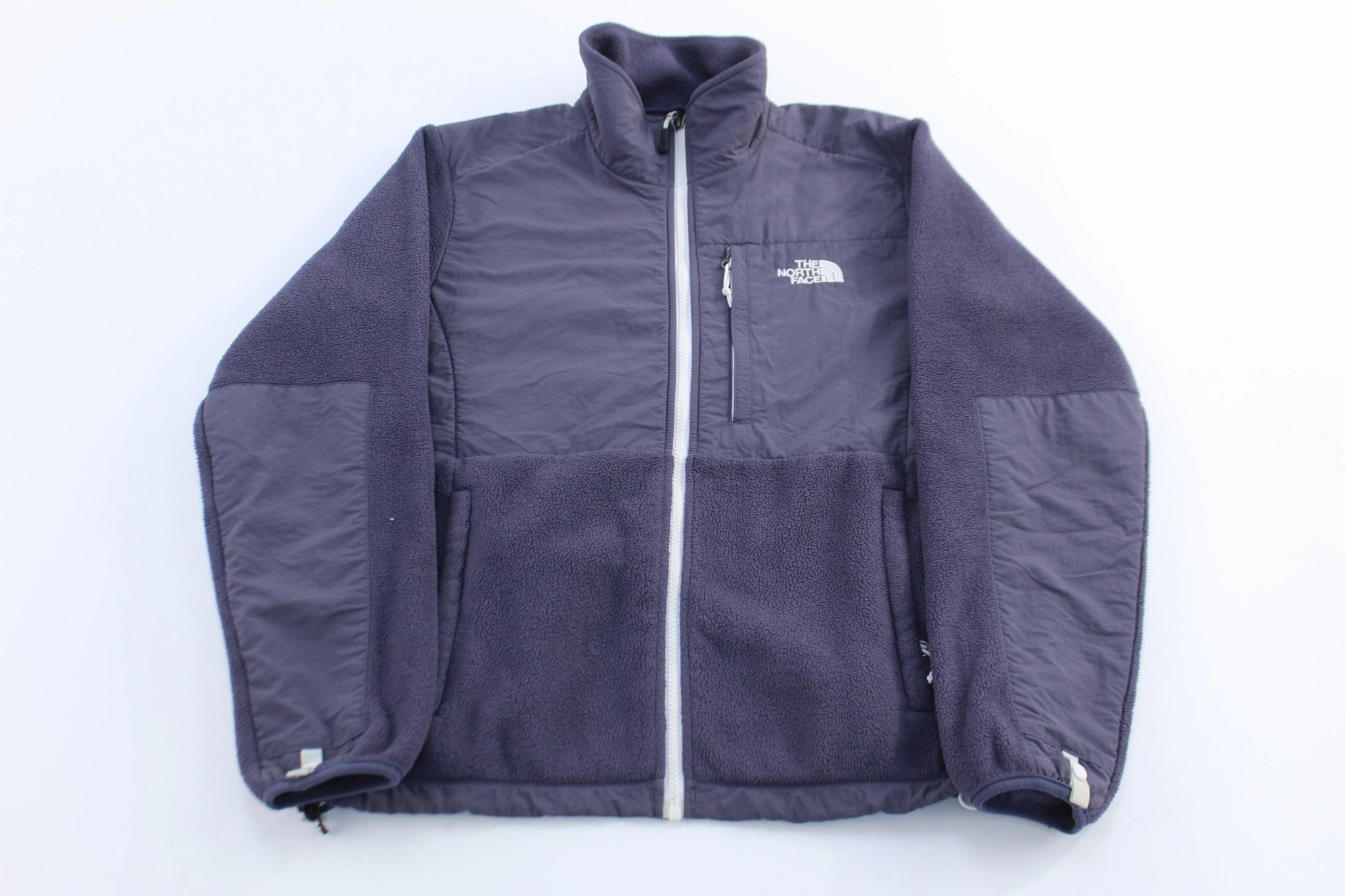 Women's The North Face Embroidered Logo Blue Fleece Zip Up Jacket Demonstrate suitable for birthdays