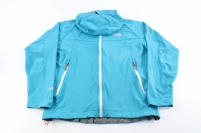 suitable for school uniforms Women's The North Face Embroidered Logo Blue Zip Up Jacket