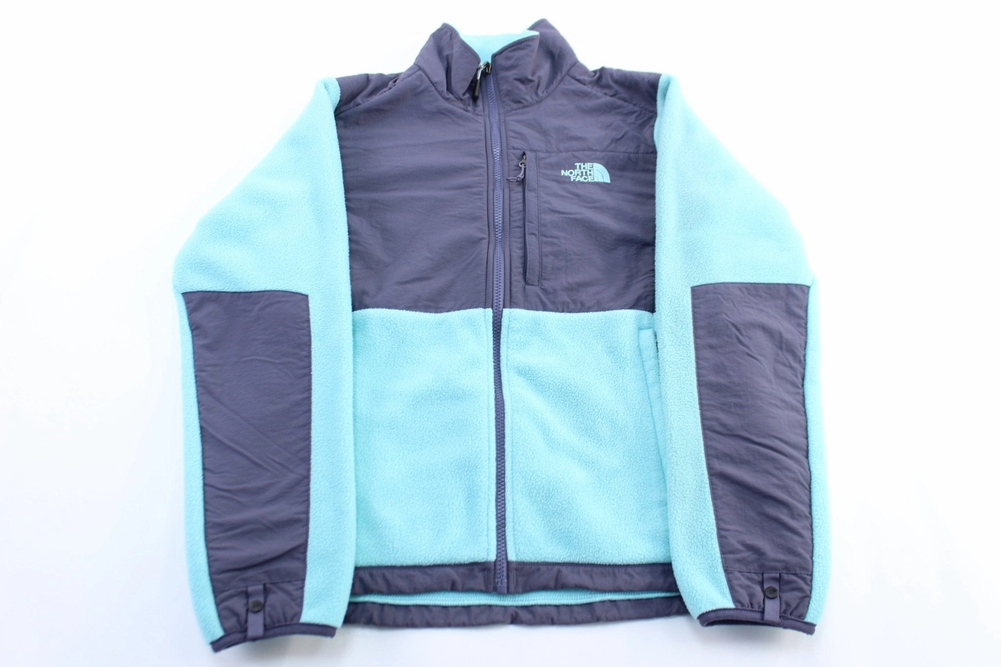 Women's The North Face Embroidered Logo  Blue Zip Up Jacket Outdoor Ease