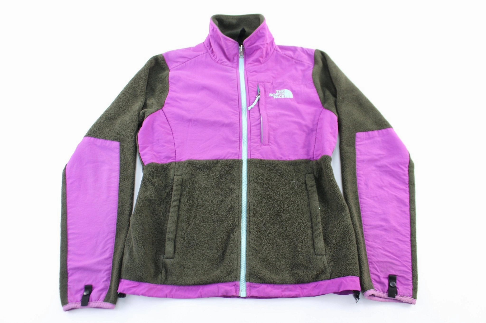 Full Zip Closure Practical Comfort Women's The North Face Embroidered Logo Green & Purple Zip Up Jacket