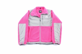 Women's The North Face Embroidered Logo Grey & Pink Zip Up Jacket Trail Utility