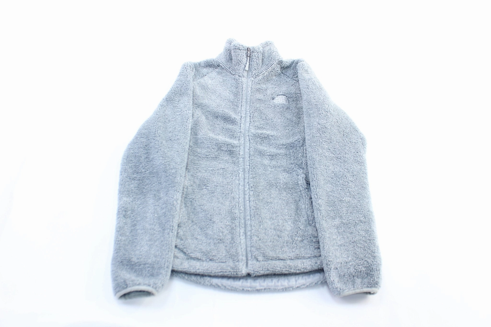 Women's The North Face Embroidered Logo Grey Zip Up Jacket Category Grant