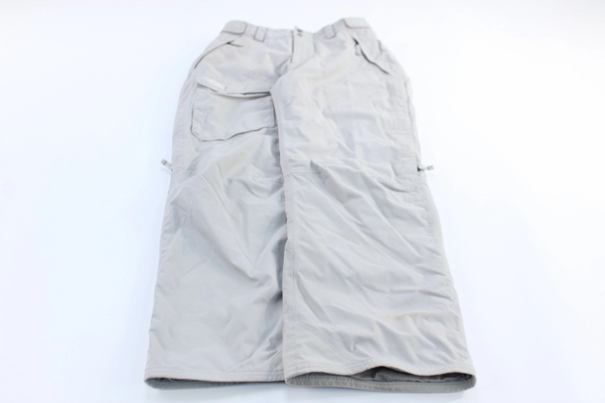 Women's The North Face Embroidered Logo Light Khaki Ski Pants Lightweight Fabric