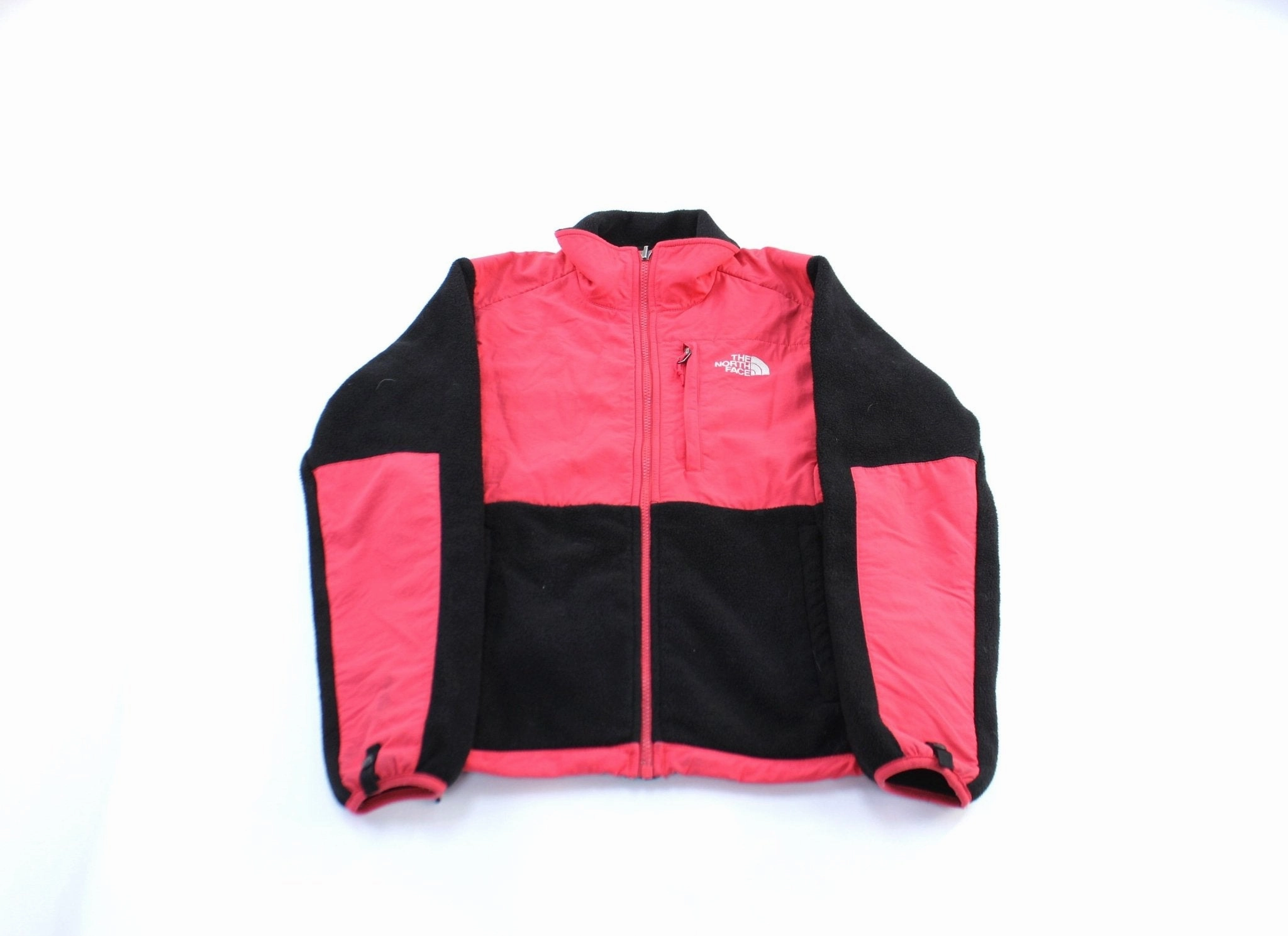 Women's The North Face Embroidered Logo Pink & Black Fleece Zip Up Jacket Utility Focus Smart Design