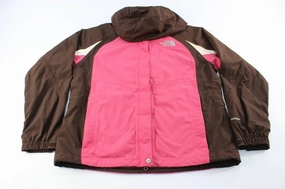 Women's The North Face Embroidered Logo Pink & Brown Zip Up Jacket Generosity
