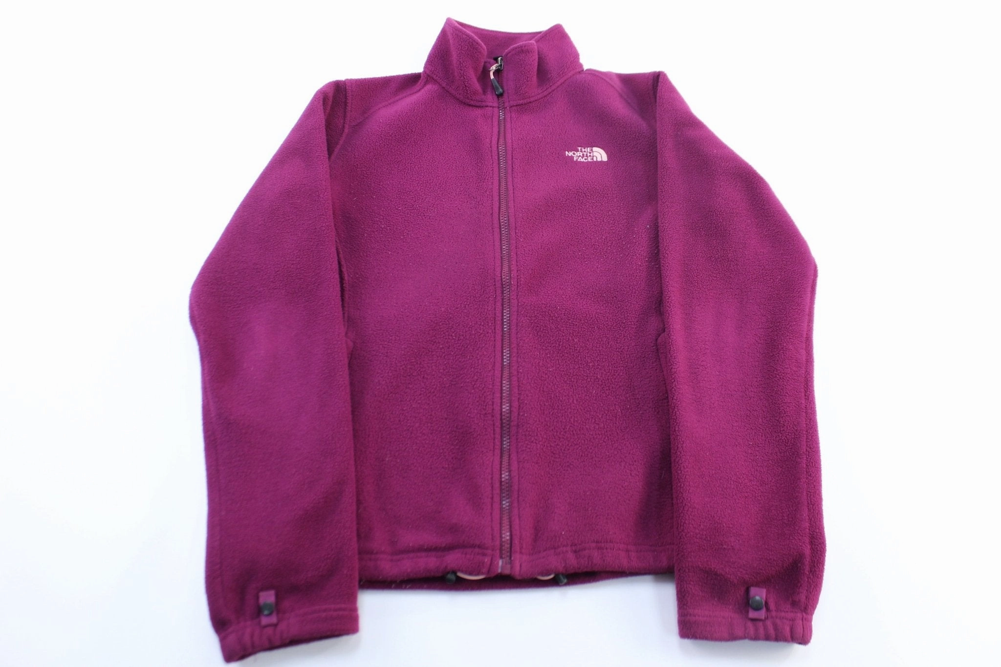 Women's The North Face Embroidered Logo Purple Zip Up Jacket Smart Casual Relaxed Edge