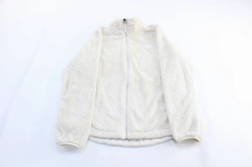 Women's The North Face Embroidered Logo White Zip Up Jacket family gathering