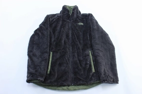 Collectible suitable for volunteer work Women's The North Face Grey & Green Reversible Sherpa Jacket