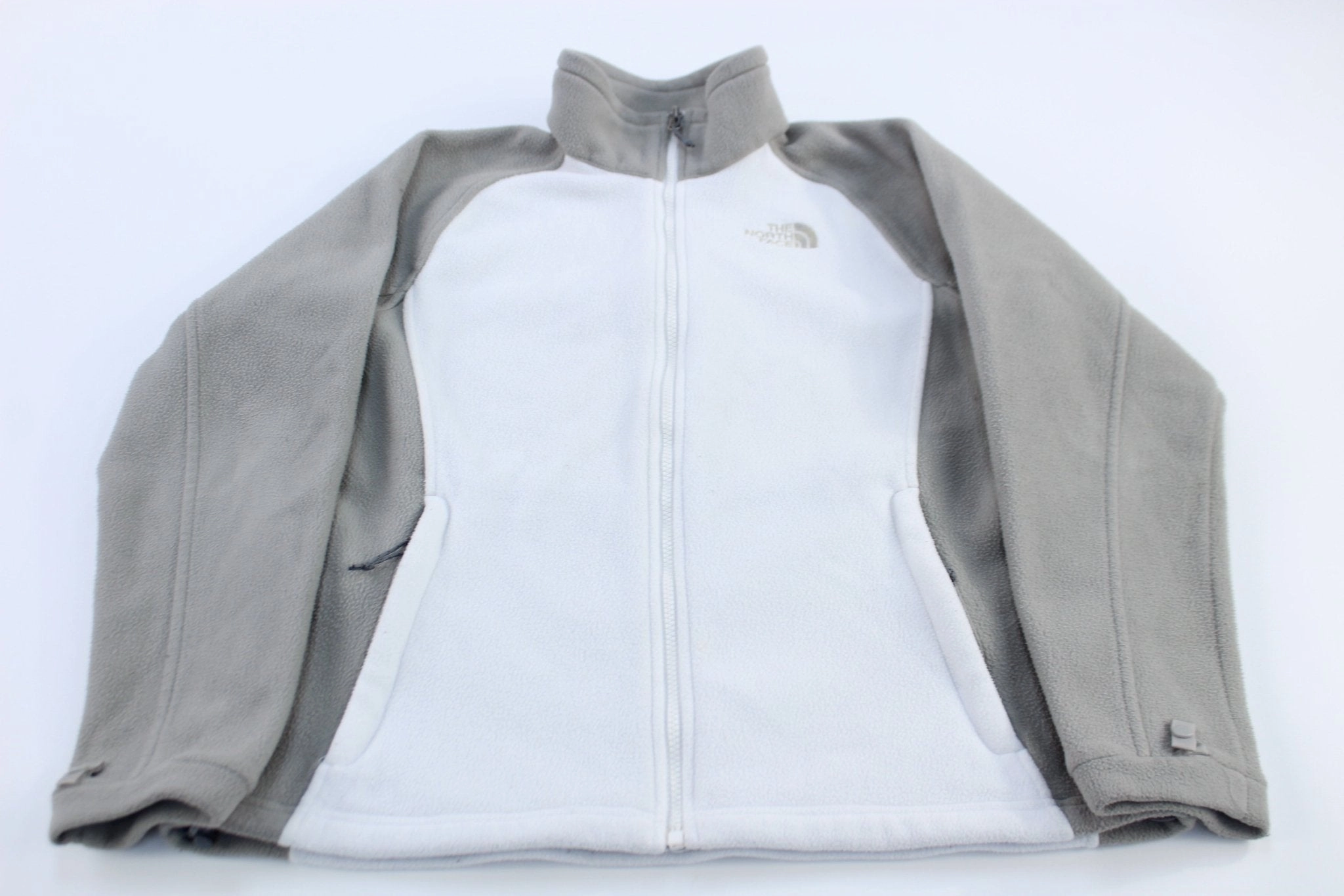 Zip Front Forgiveness Women's The North Face Grey & White Fleece Zip Up Jacket