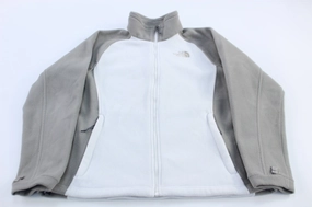 Zip Front Forgiveness Women's The North Face Grey & White Fleece Zip Up Jacket