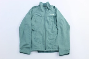 Soft Interior Lining Women's The North Face Logo Tiffany Blue Windwall Jacket