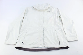 Weather Ready Gear Snow Day Women's The North Face Logo White Zip Up Jacket