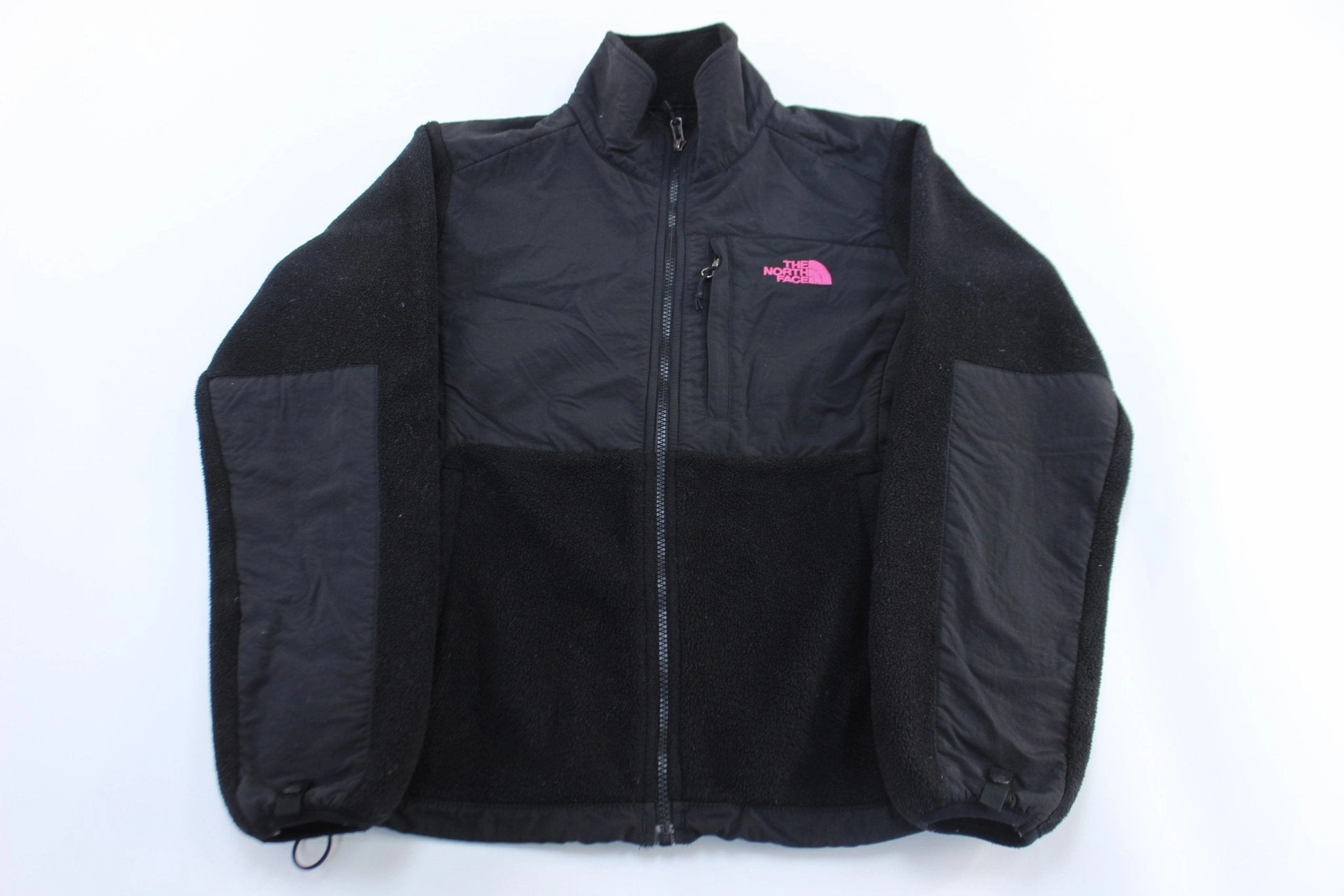 Women's The North Face Pink & Black Fleece Zip Up Jacket Non Bulky Design