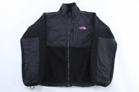 Women's The North Face Pink & Black Fleece Zip Up Jacket Non Bulky Design