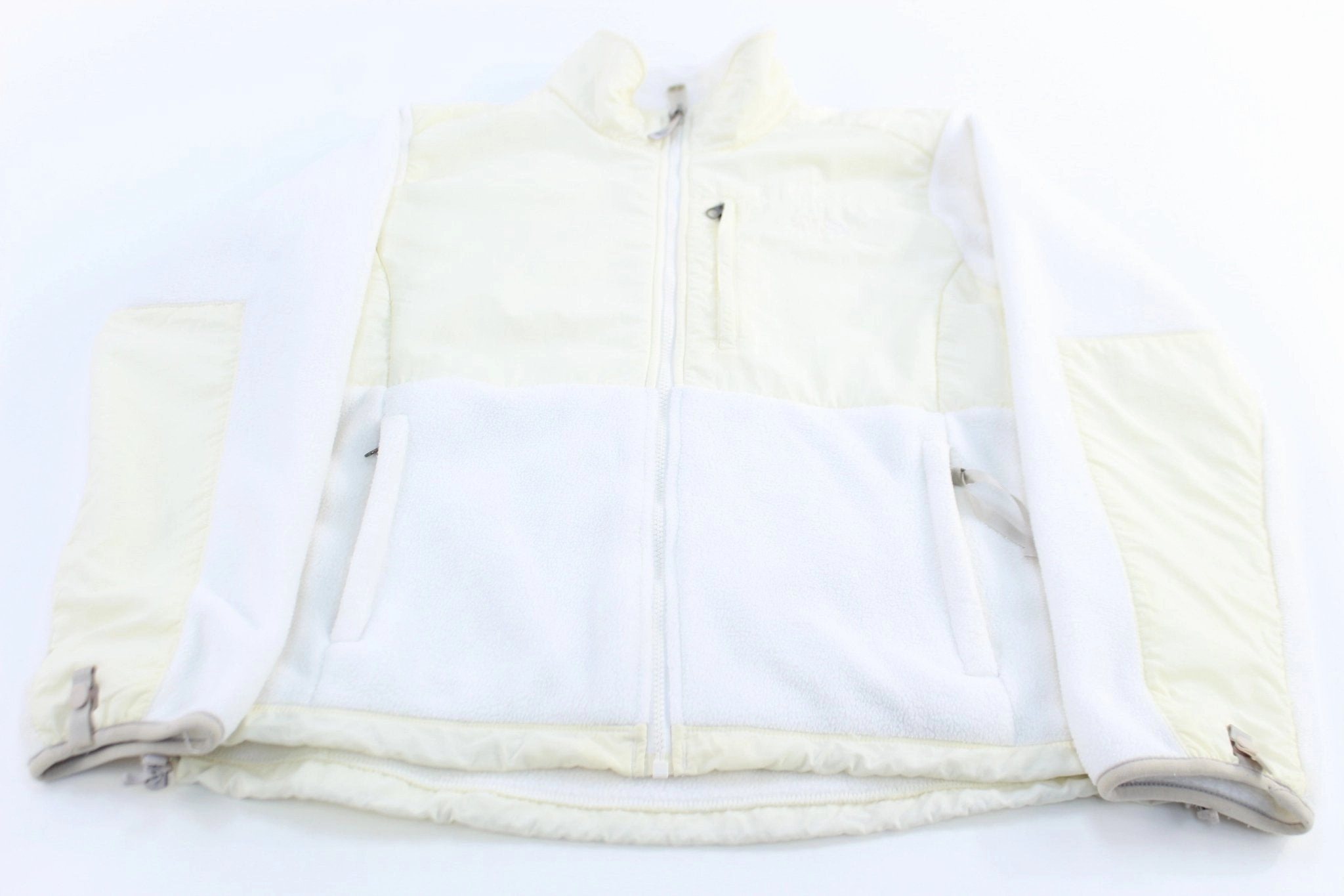 Women's The North Face White Fleece Jacket Bow-tie