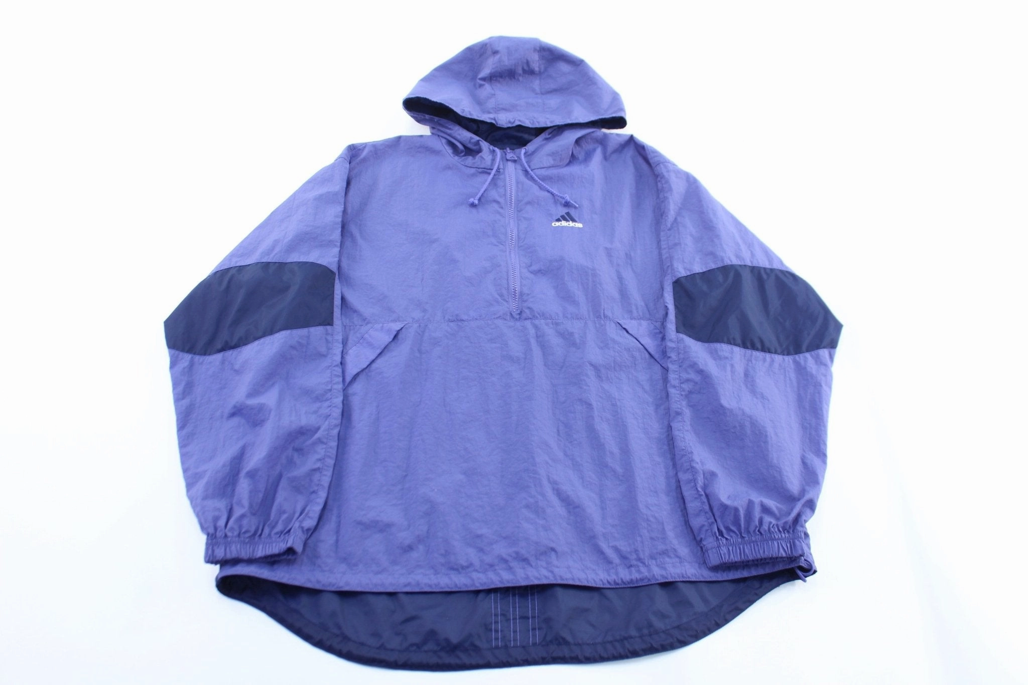 Women's Vintage Adidas Embroidered Logo Purple Windbreaker Jacket suitable for talent shows