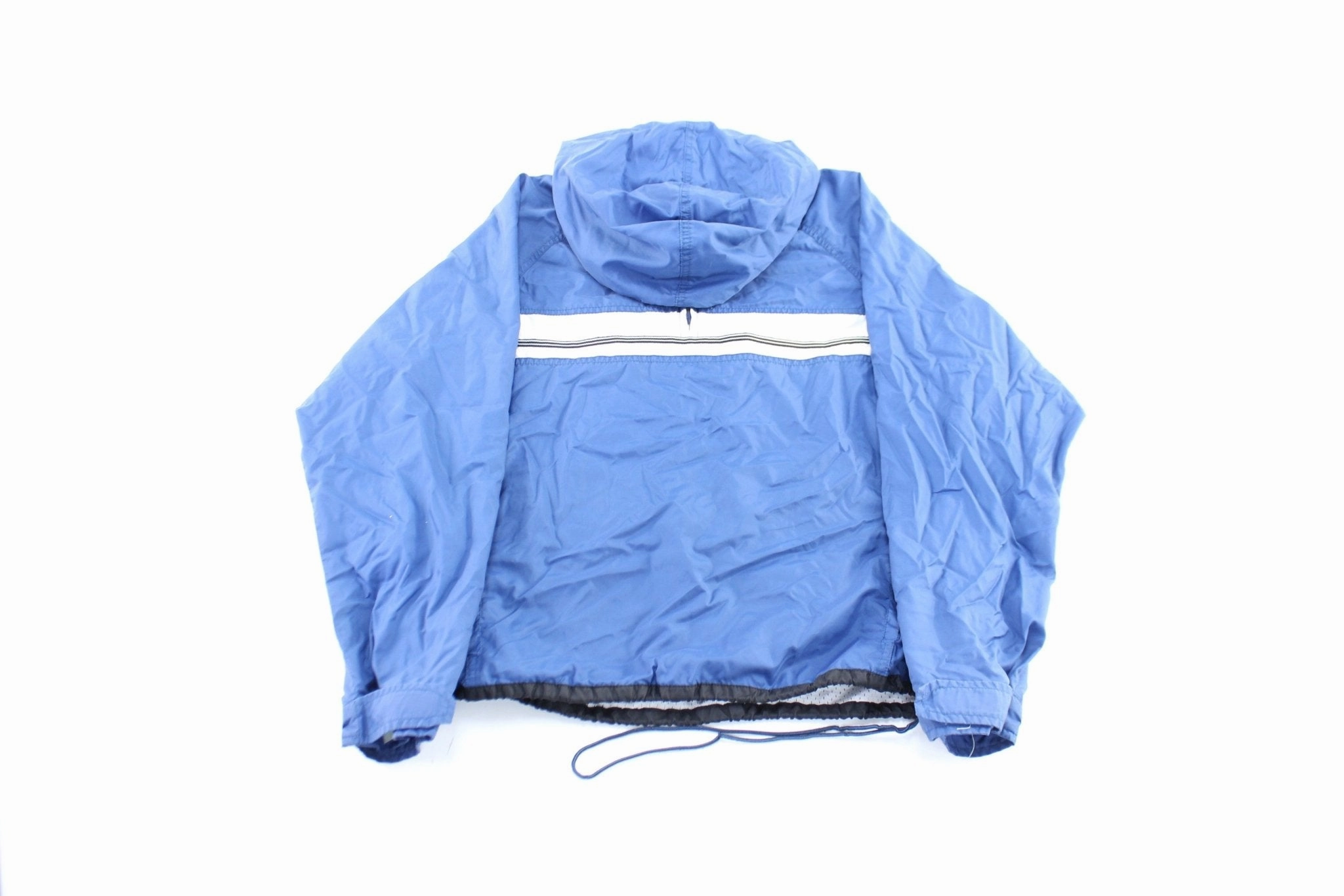 fishermen Women's Vintage Nike Logo Blue & White Pullover Jacket