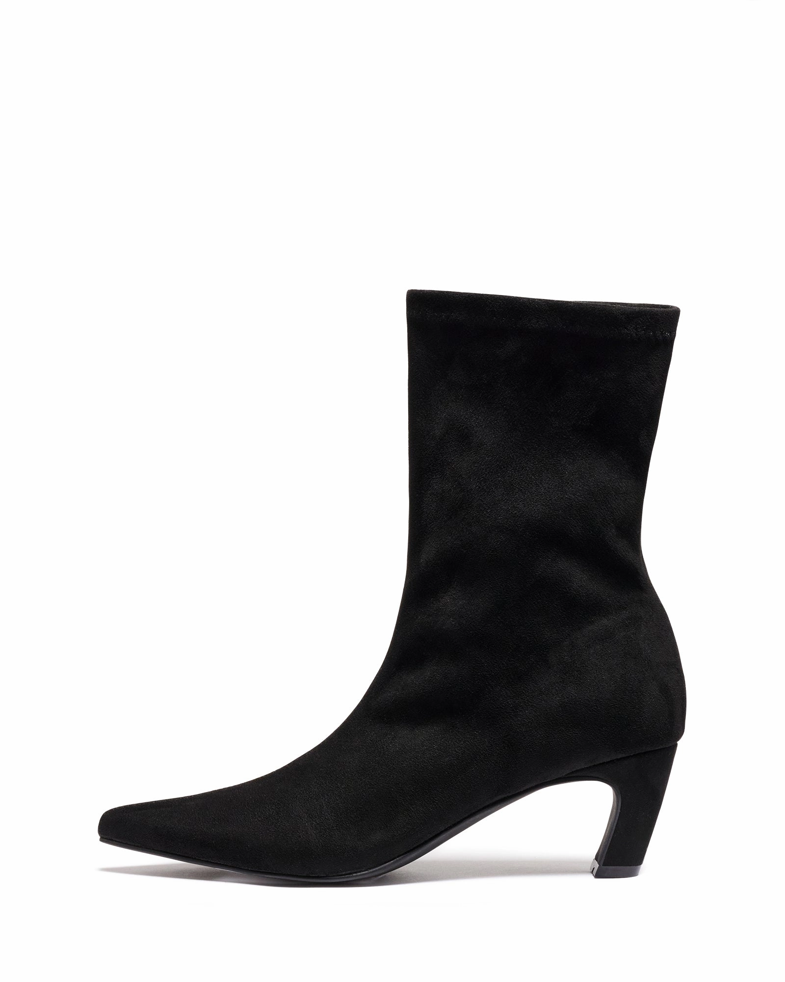 Work Function Sacha Ankle Boot Black Microfibre