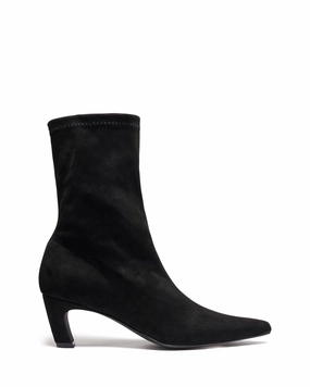 Pure Joy Sacha Ankle Boot Black Microfibre