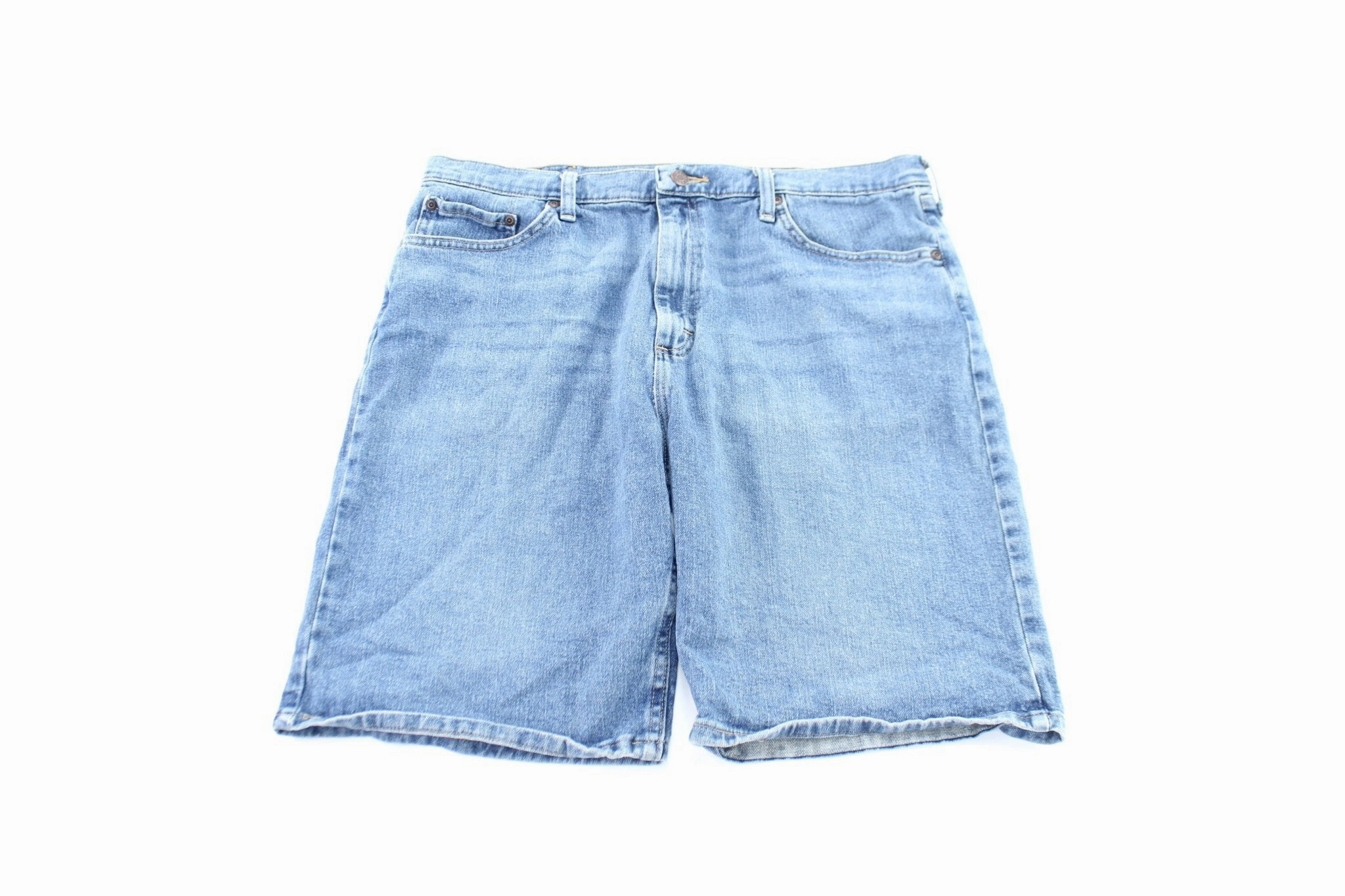 Urban Flex Four Way Stretch Wrangler Logo Patch Denim Shorts