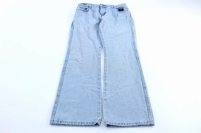 Women's Harley Davidson Motorcycles Light Wash Denim Bootcut Jeans Sporty Vibe