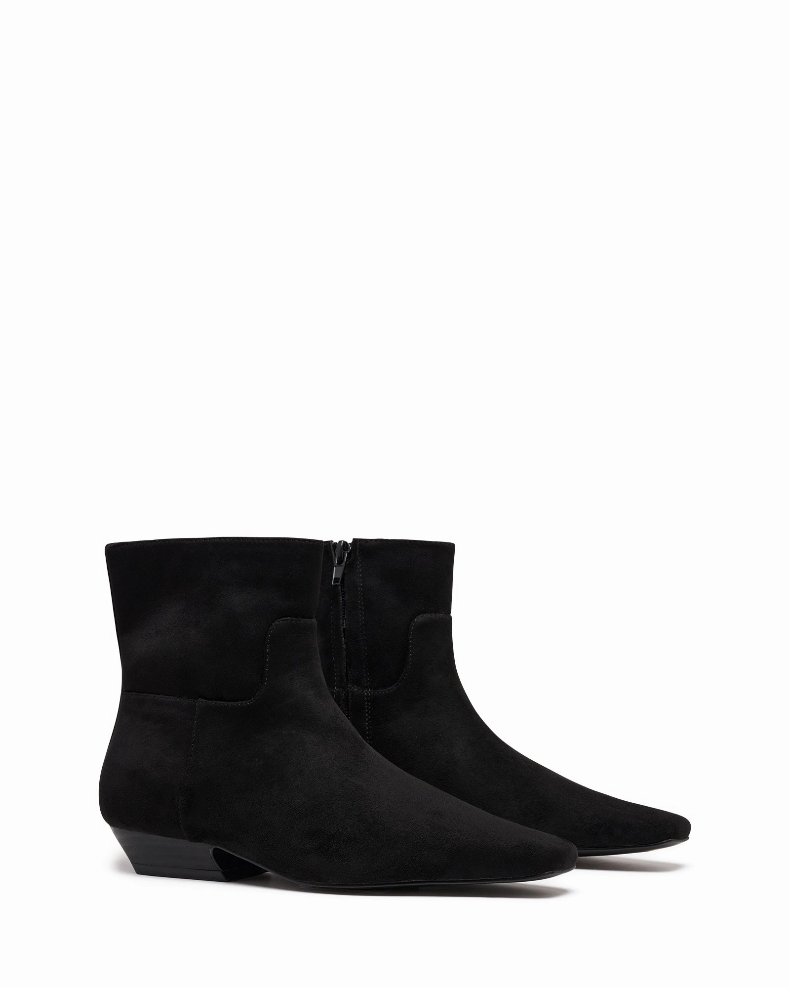 Xanthe Ankle Boot Black Suede Comfortable Arch Support Modern