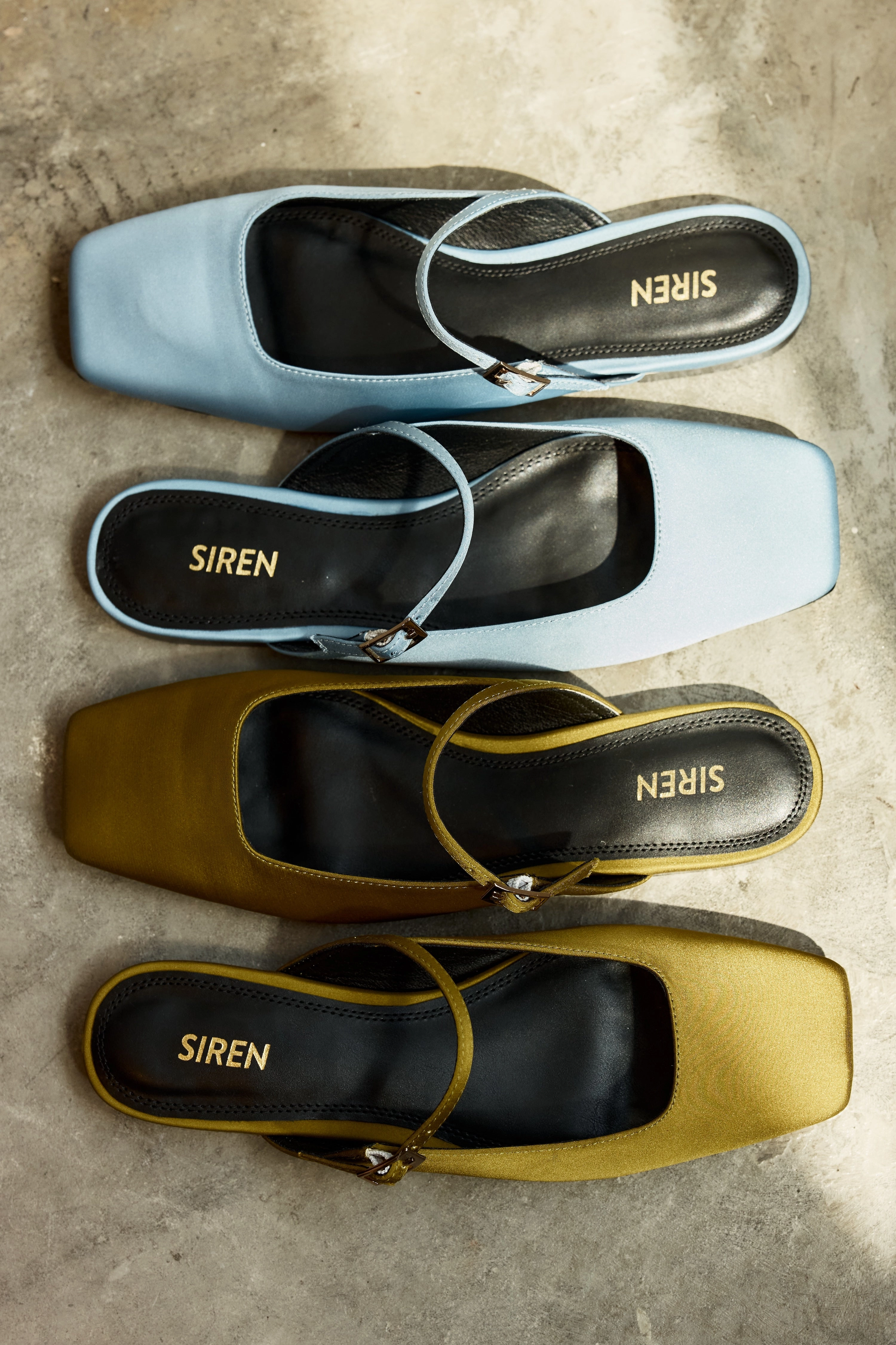 Supportive Comfort Ship Mood Xanthe Mary Jane Mules - Blue Satin