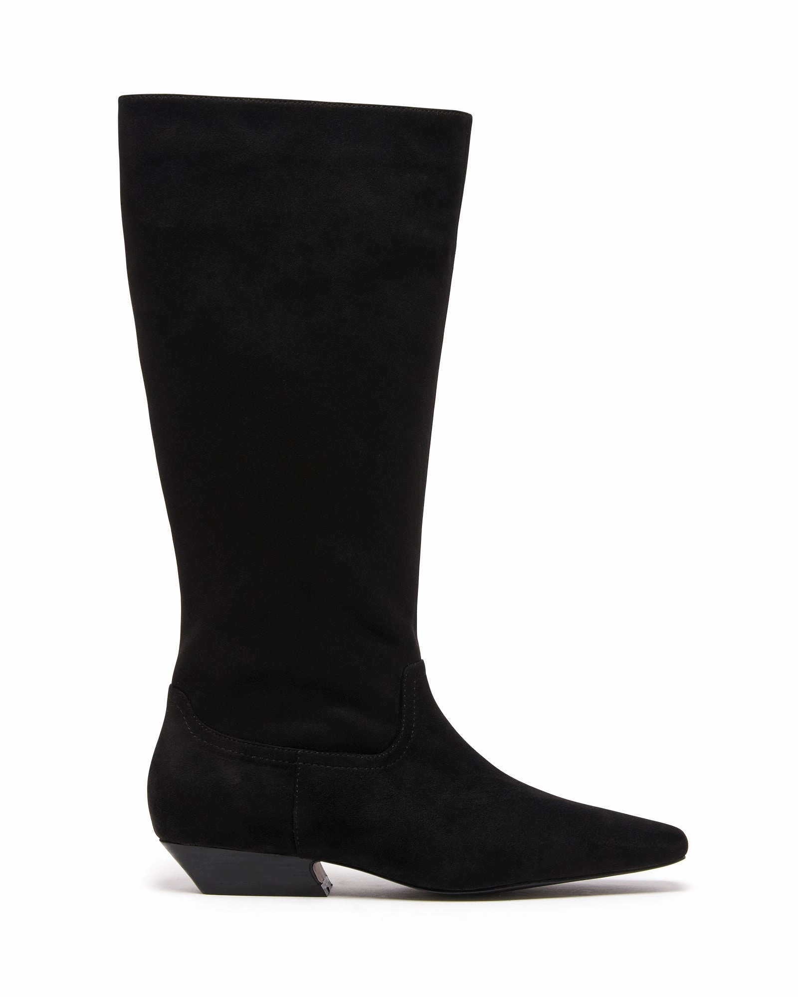 Compression Resistant Collar Leather Comfort Xavier Tall Boot Black Suede