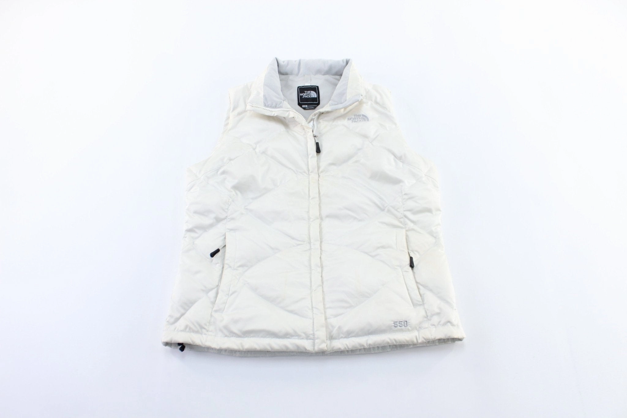 motorcyclist Double layer fabric Women's The North Face Logo Embroidered White Vest