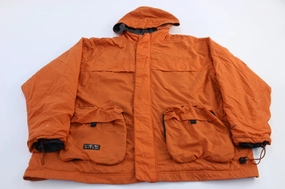 Cold Guard Y2K Nike Embroidered Swoosh Logo Orange Zip Up Jacket