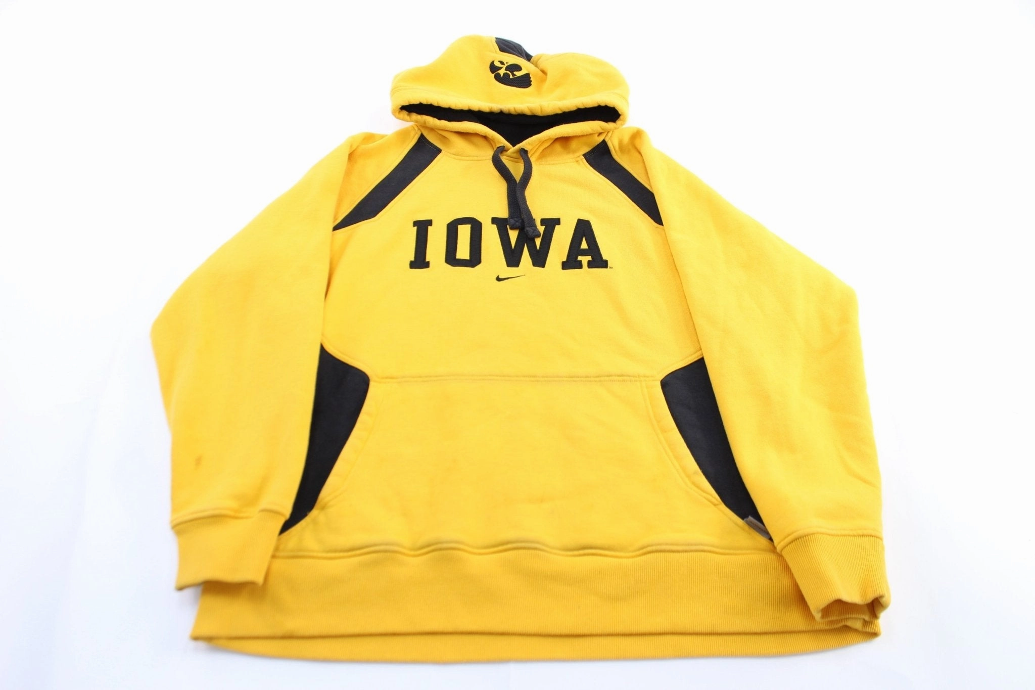 Y2K Nike Embroidered Swoosh Logo University of Iowa Pullover Hoodie Corduroy