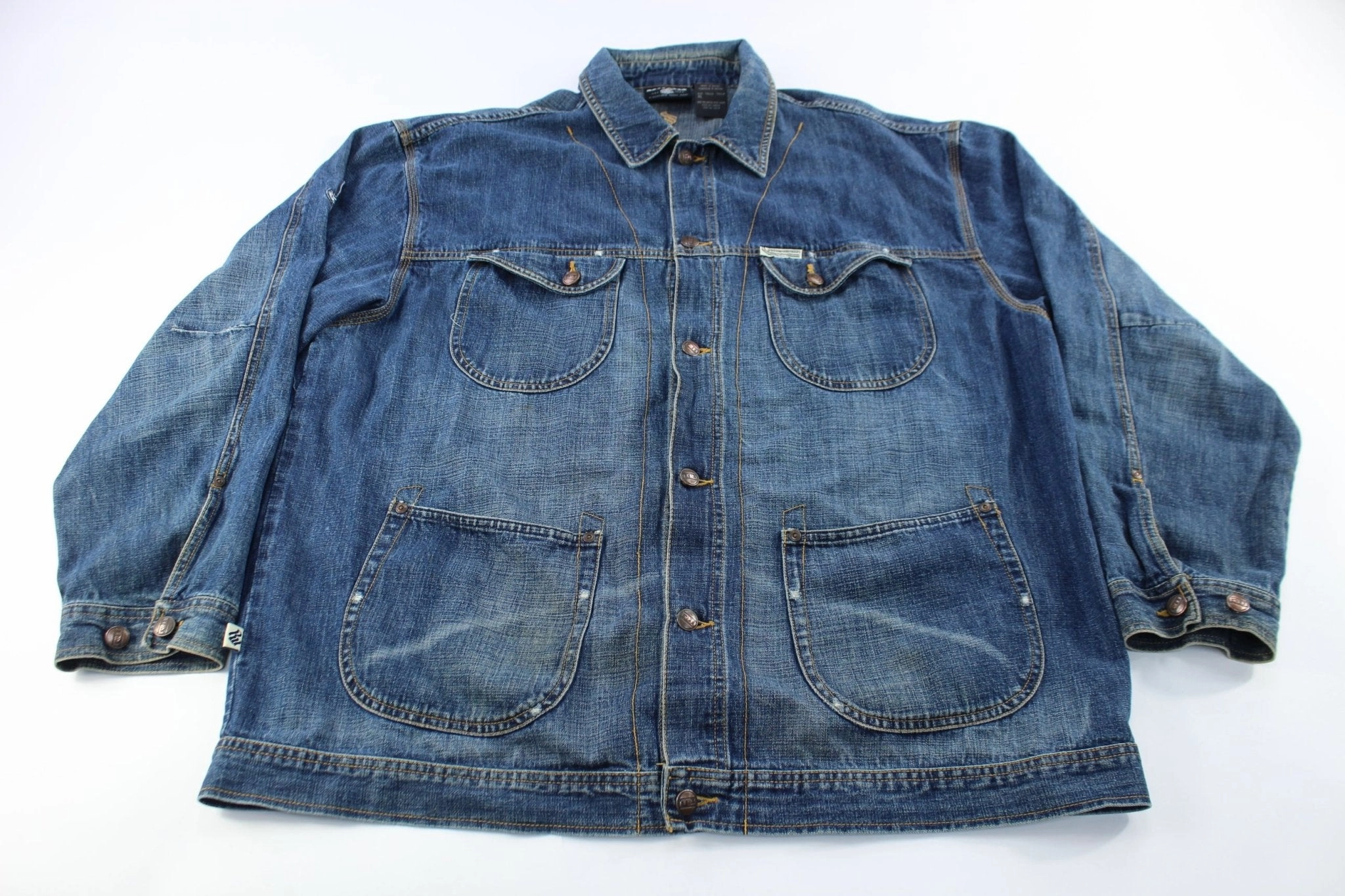 Windblocker Protection Y2K Rocawear Denim Chore Jacket