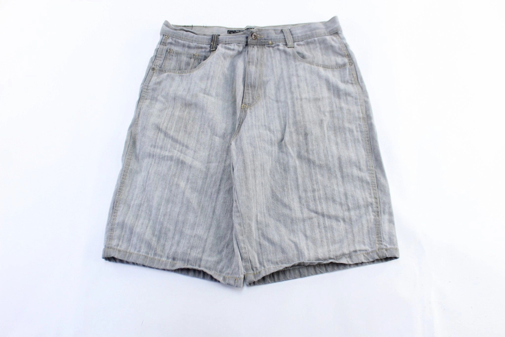 Y2K SouthPole Light Grey Denim Shorts No Ride Up Design