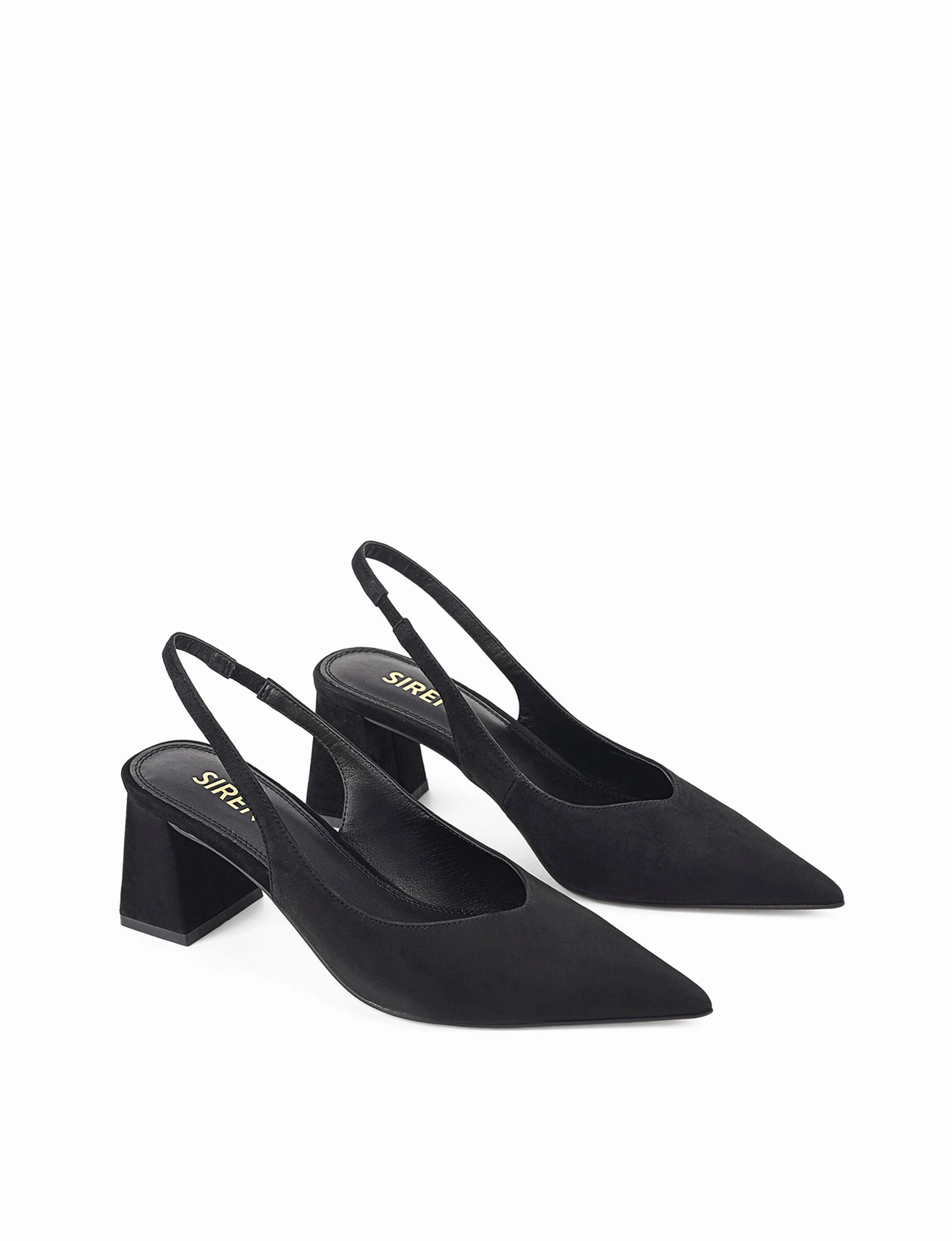 Go Far Yankee Slingback Block Heel - Black Suede