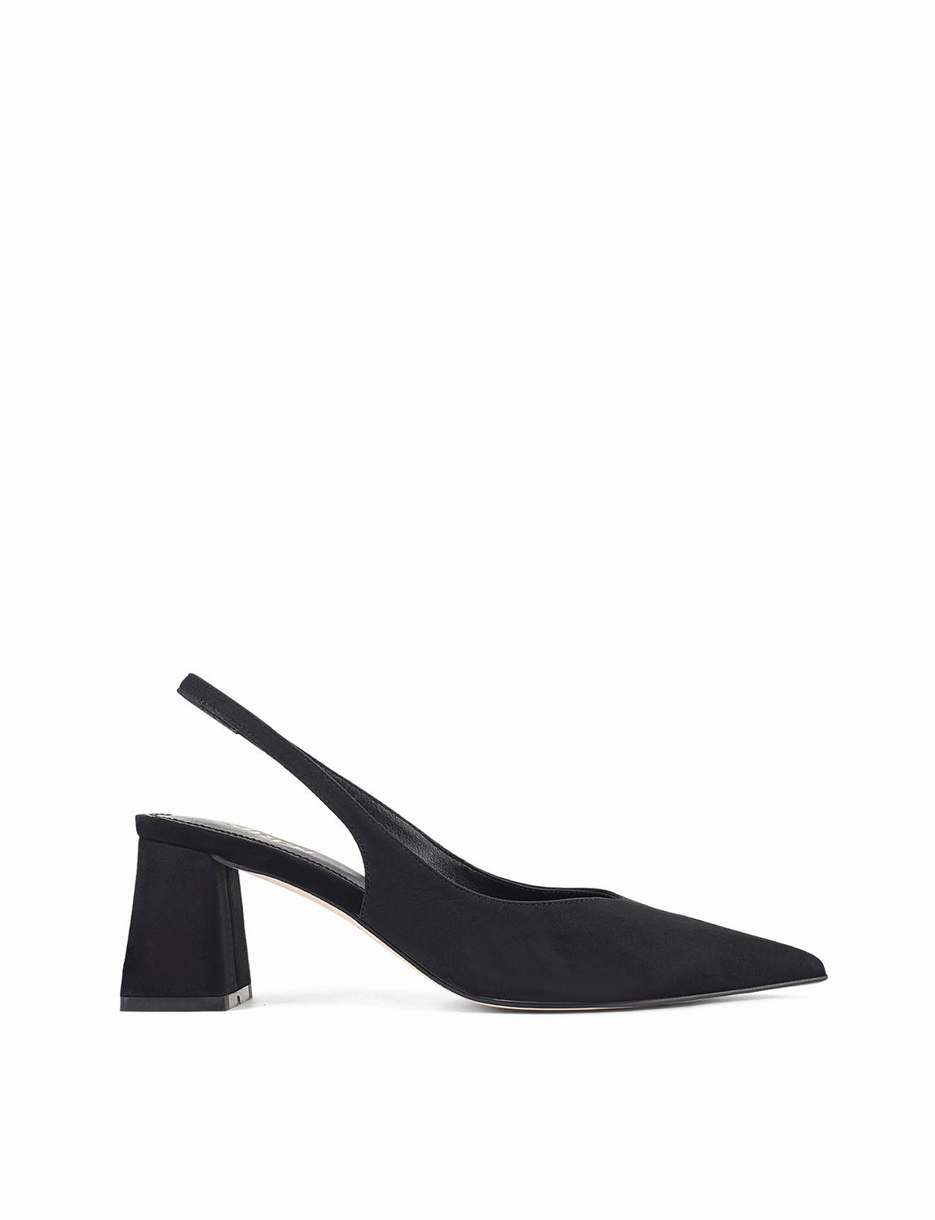 Step Over Yankee Slingback Block Heel - Black Suede