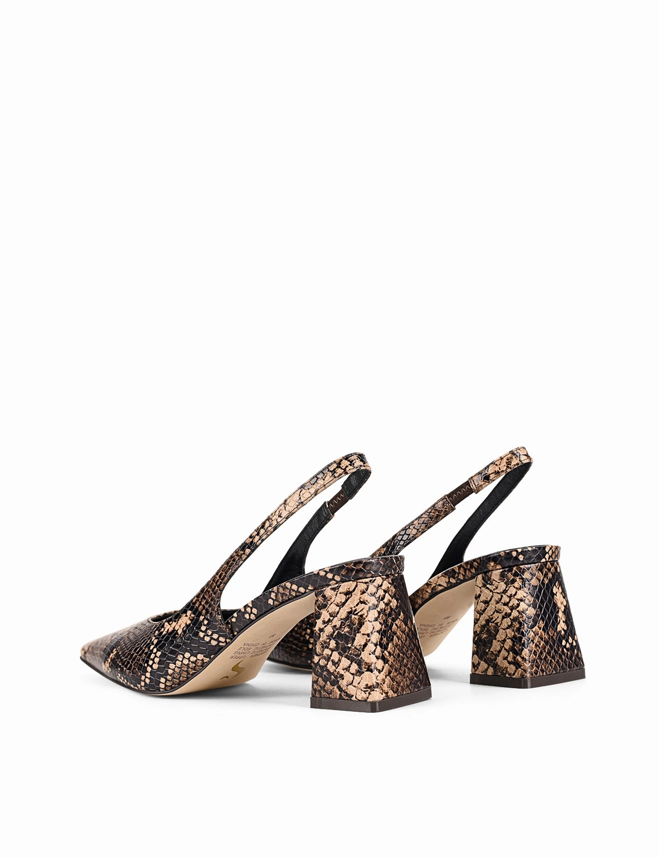Store Visit Play Day Yankee Slingback Block Heel - Brown Snake Leather