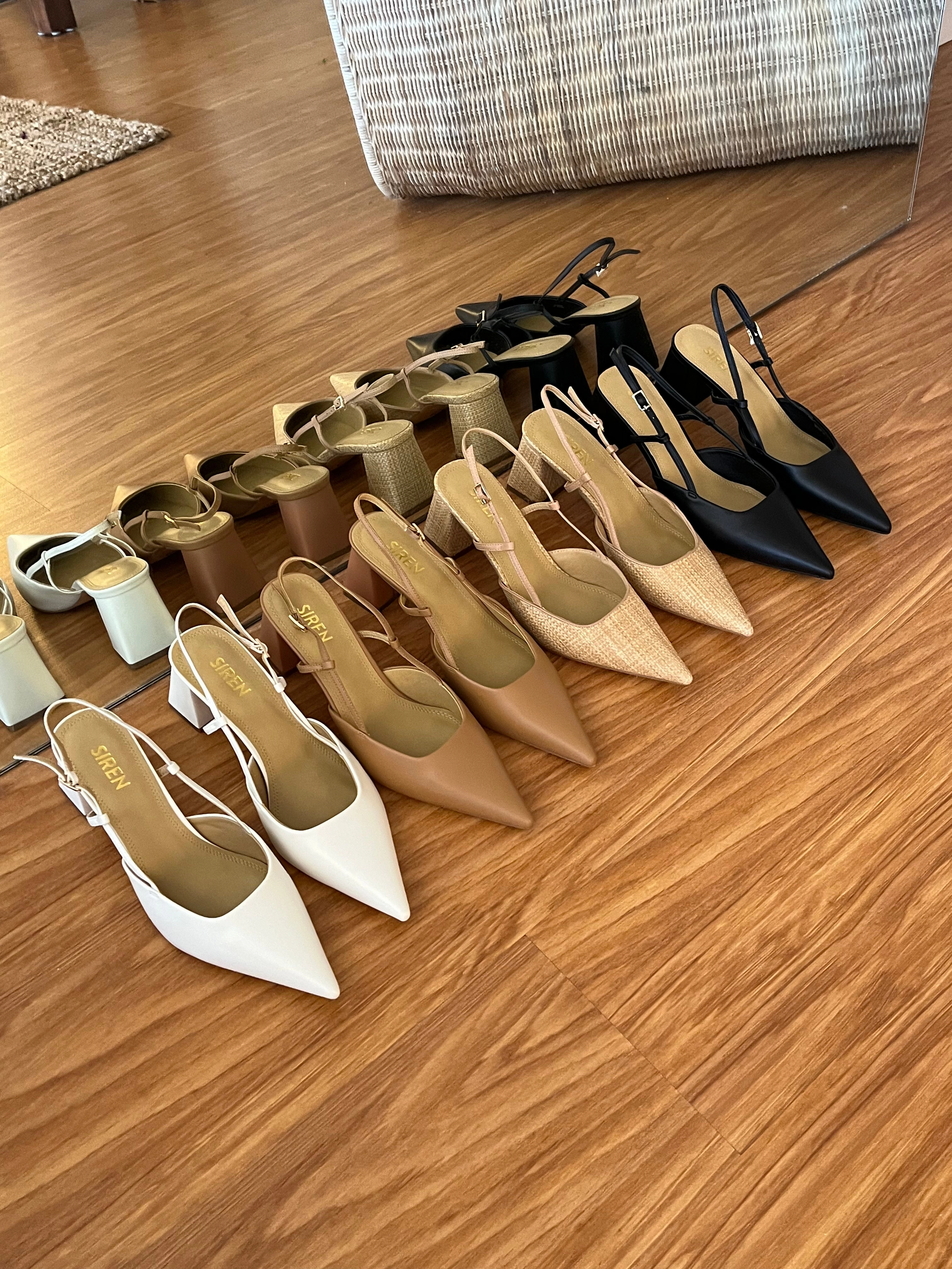 Every Step Work Trip Yasmine Slingback Heels - Black Leather