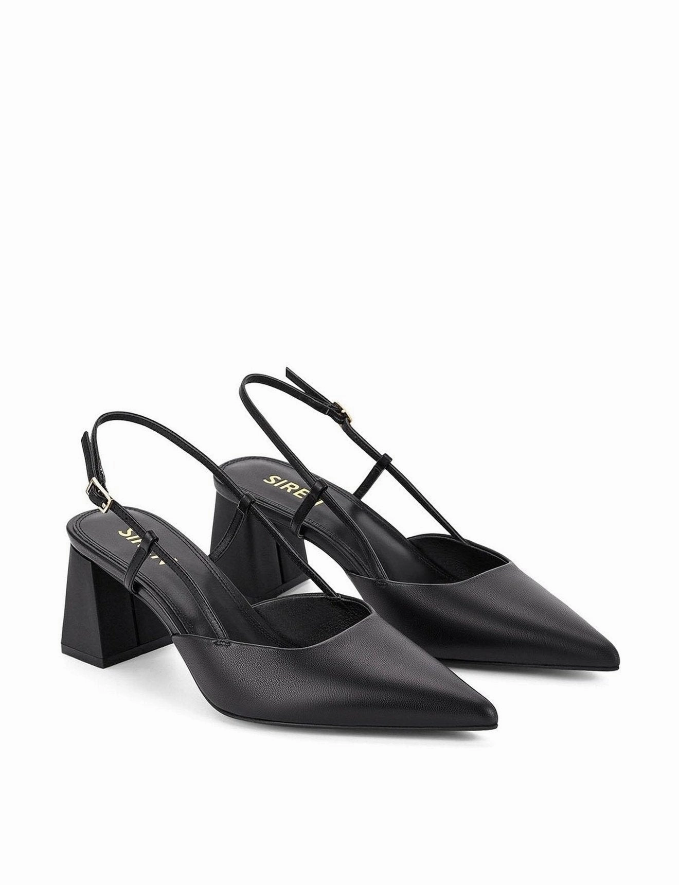 Comfort Technology Retro Mood Yasmine Slingback Heels - Black Leather