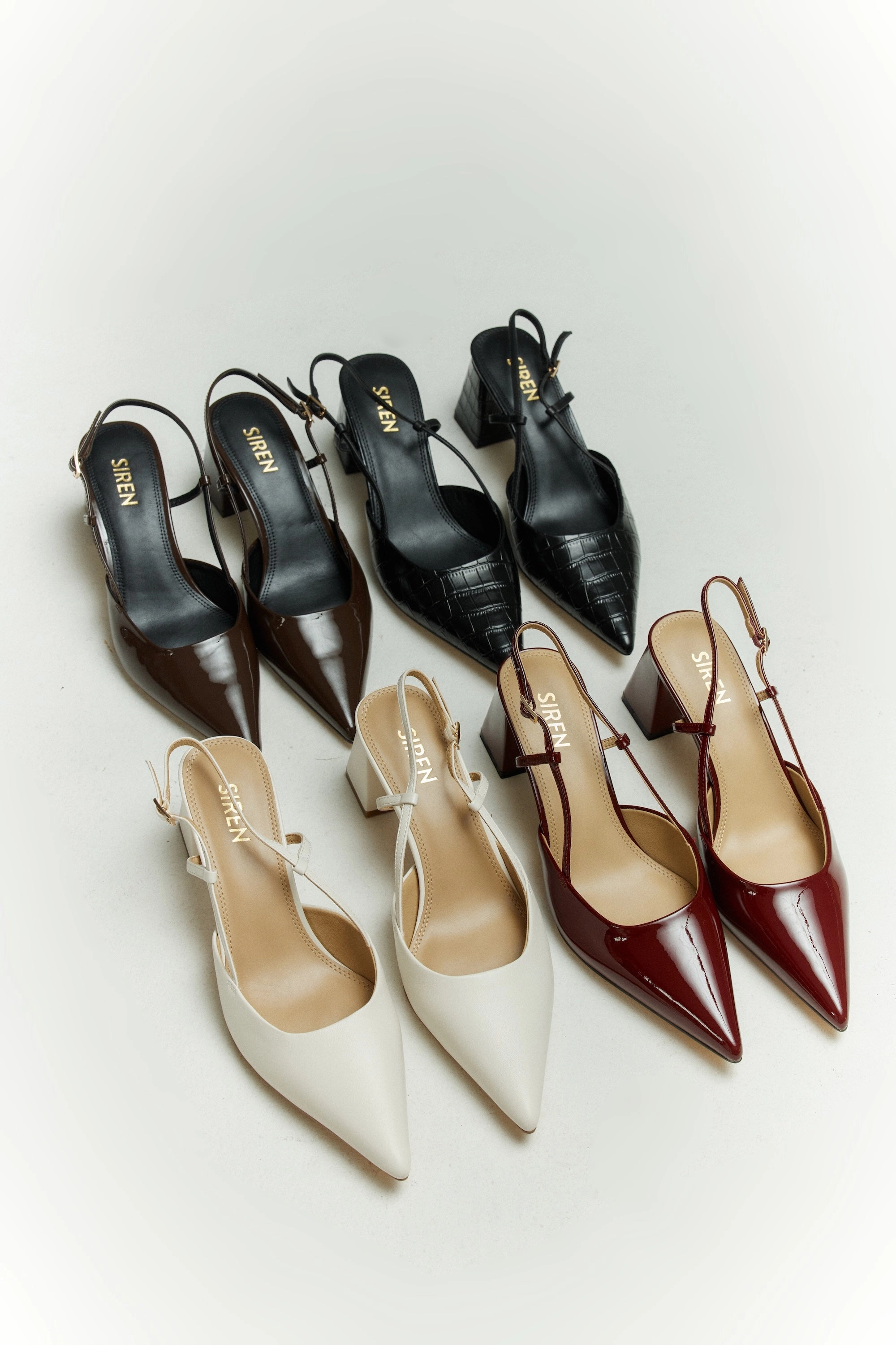 Holiday Ready Yasmine Slingback Heels - Chocolate Brown Patent Leather