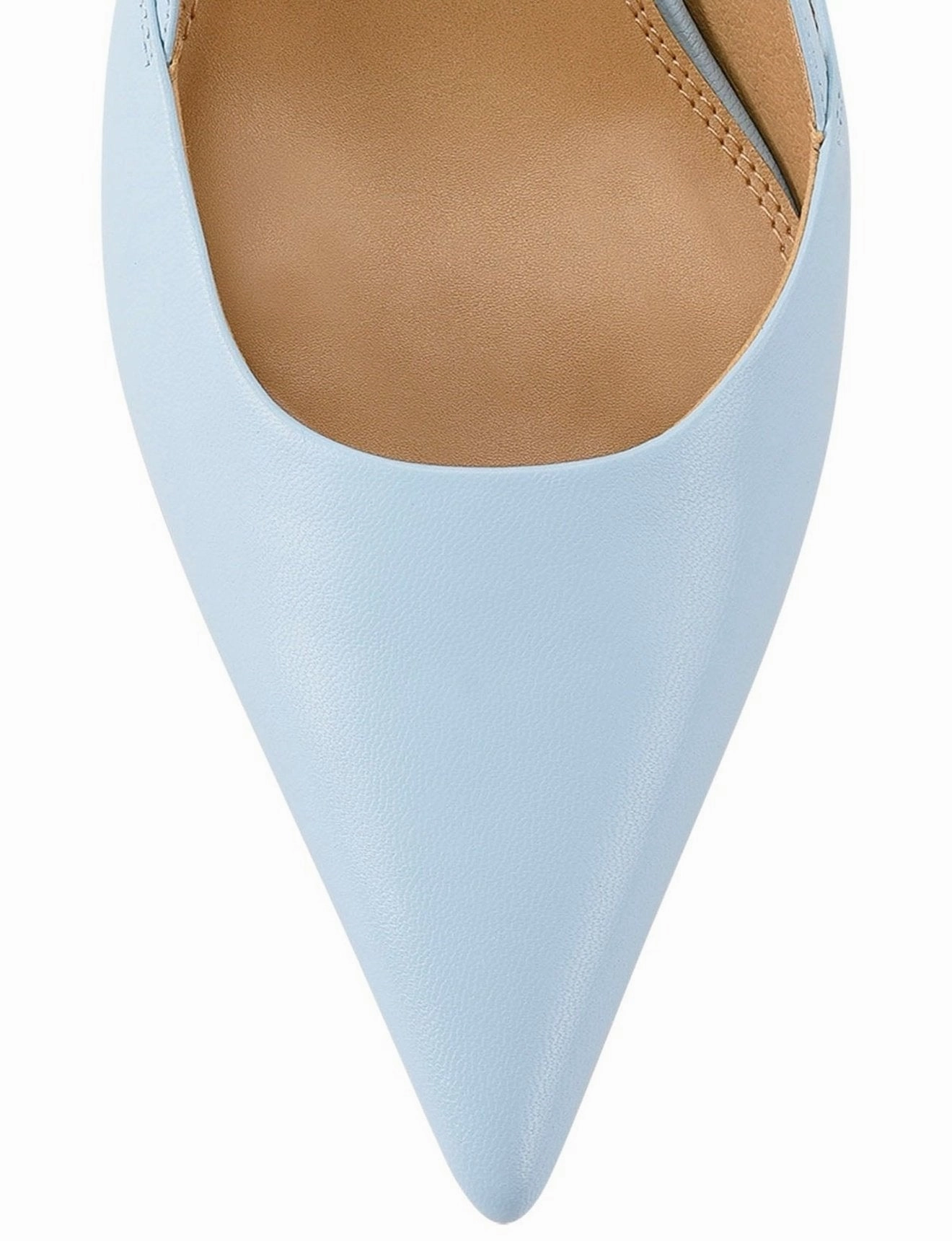 Yasmine Slingback Heels - Pale Blue Leather Dance Step Farm Visit