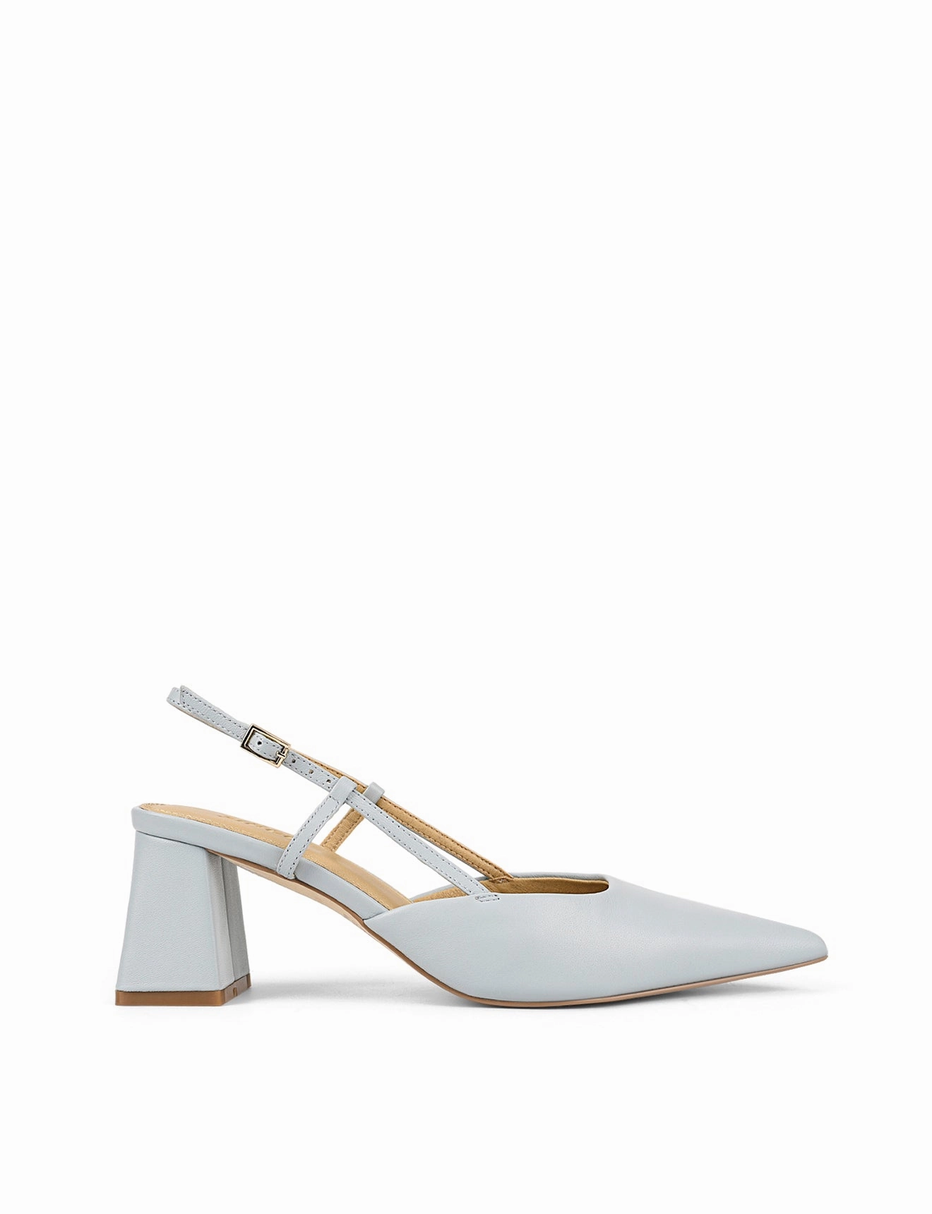 Yasmine Slingback Heels - Soft Blue Leather Anniversary Look