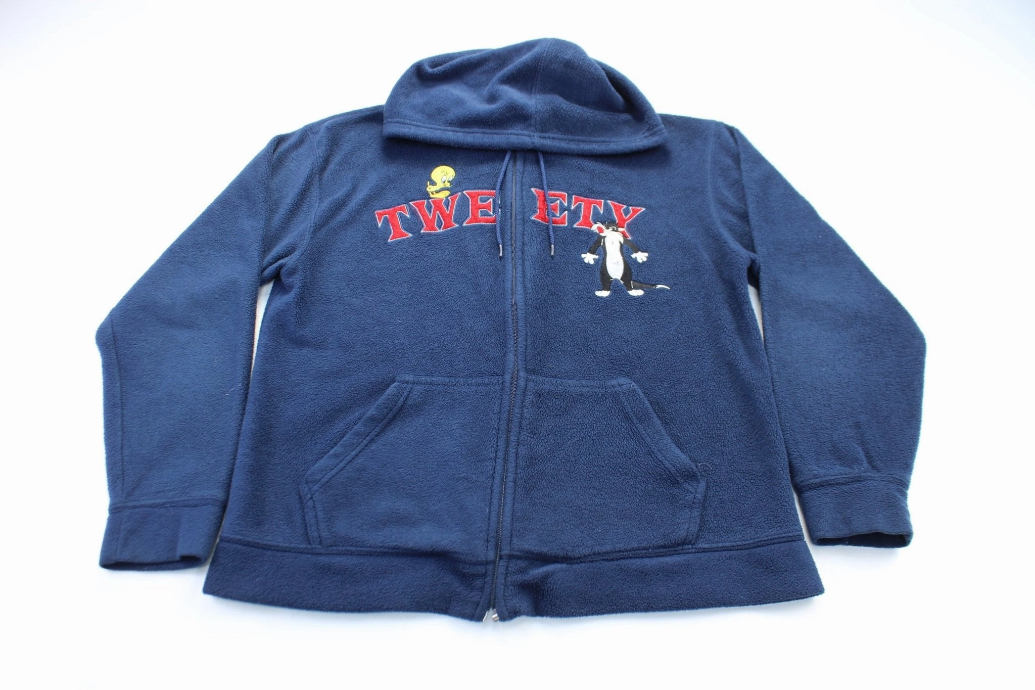 City Life Women's Looney Tunes Embroidered Zip Up Jacket