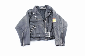 Youth 1997 Tweety Embroidered Black Biker Jacket Shelf Supply