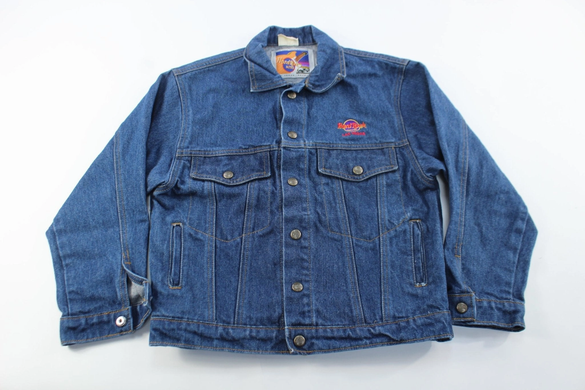 Youth Hard Rock Hotel Embroidered Las Vegas Denim Jacket Time Stylish Shield