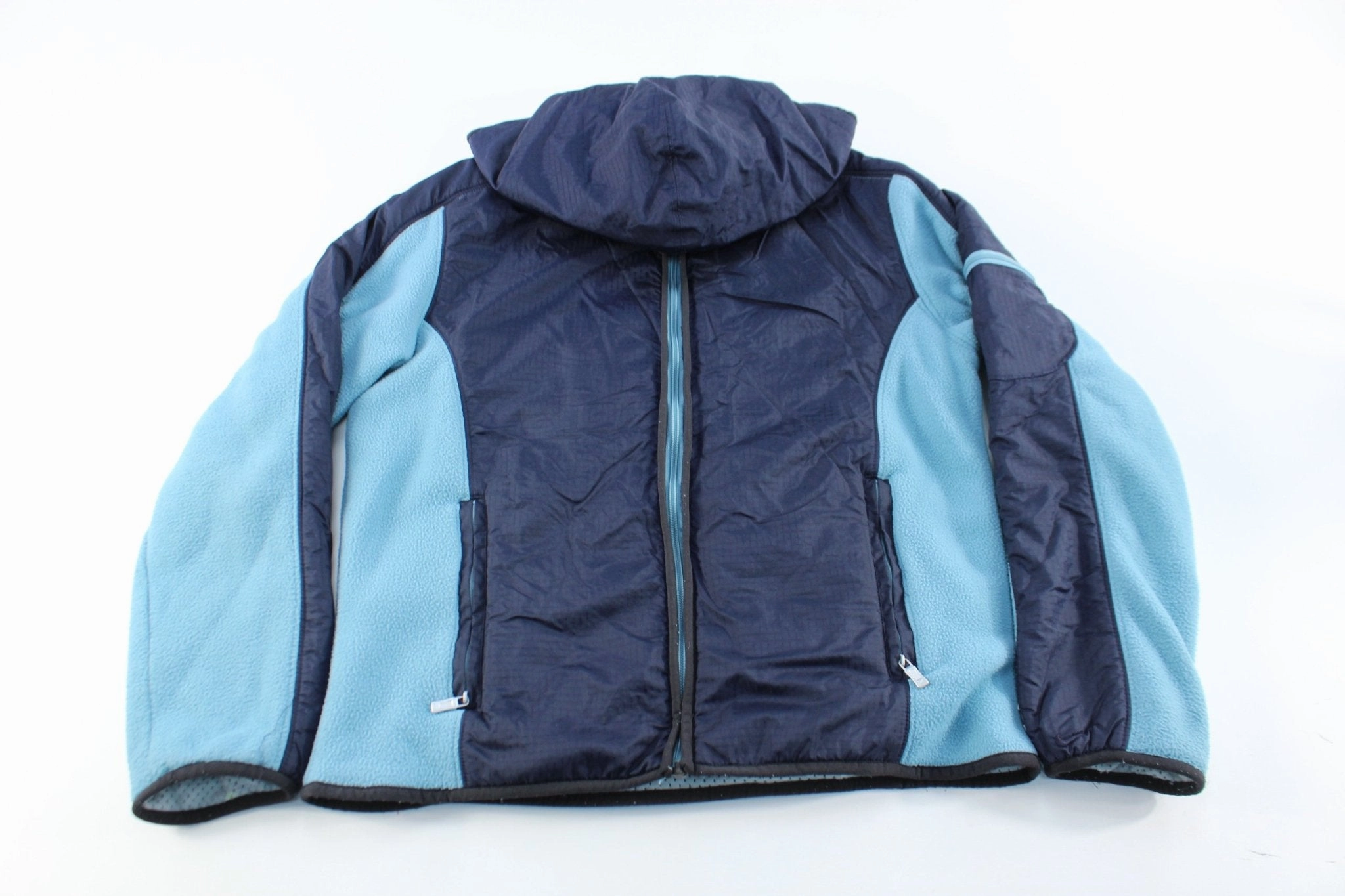 Snow Friendly Commuter Fit Youth Nike Embroidered Logo Navy Blue & Light Blue Zip Up Jacket