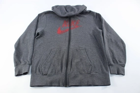 Youth Nike Logo Grey Zip Up Jacket Modern Tailoring