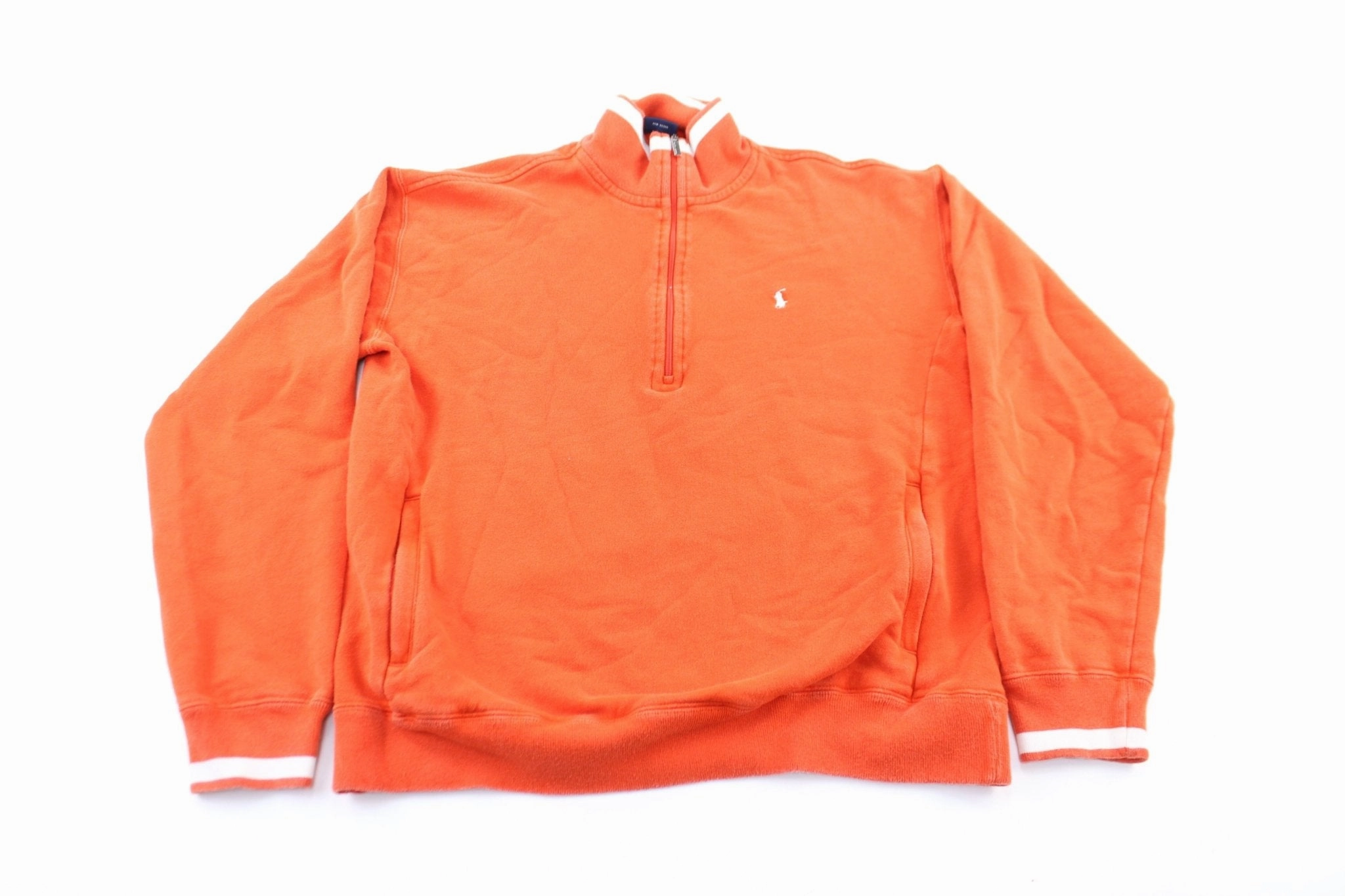 Youth Polo by Ralph Lauren Embroidered Logo Orange & White Zip Up Jacket rural people
