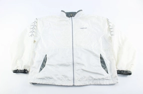 Youth Reebok Embroidered Logo White & Grey Zip Up Jacket windy Ability
