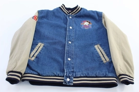 Eco Friendly Material Youth The Disney Store Mickey Mouse Denim Varsity Jacket
