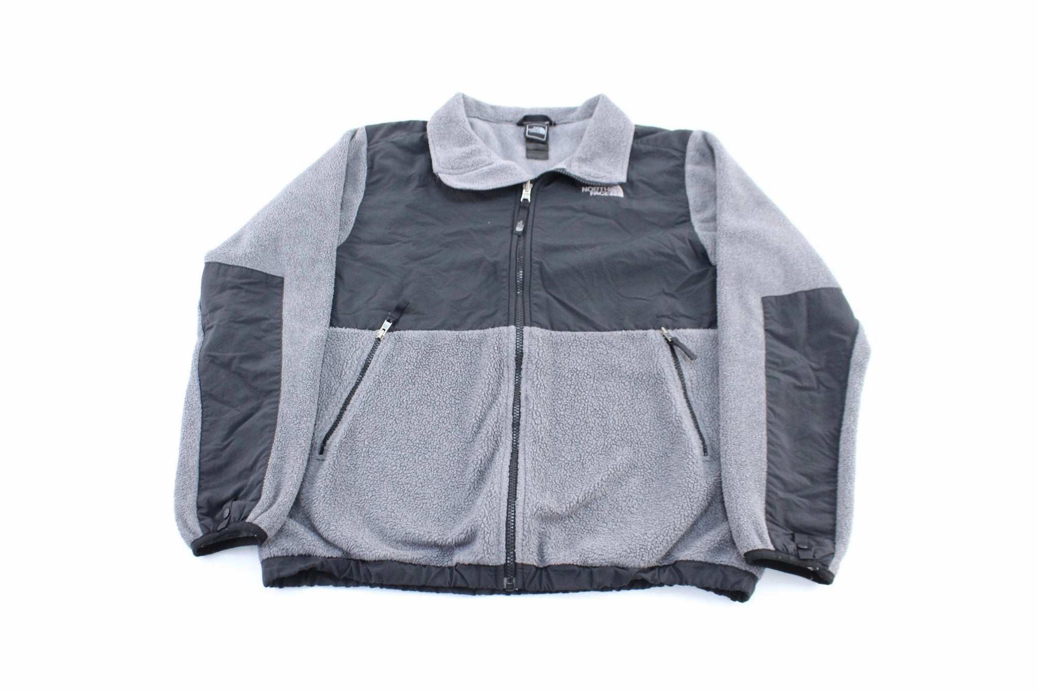 Generation Fashion Protection Youth The North Face Embroidered Logo Black & Grey Zip Up Jacket